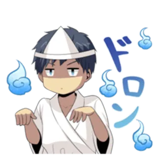 👻 ドロン Chibi, Hoạt hình, Ma, Nhật Bản, Dễ thương telegram sticker