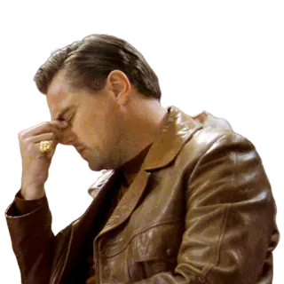🤦‍♂️ Leonardo DiCaprio, Meme, Facepalm, Cringe, Kekecewaan telegram sticker