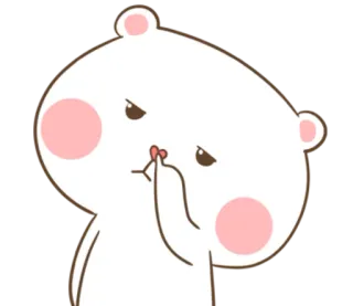 🐽 urso, fofo, desenho animado, animal, expressão telegram sticker