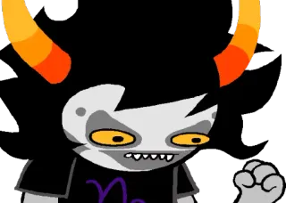 ♑ Karkat Vantas Homestuck Homestuck, Karkat Vantas, Troll, Hörner, Anime, Animation whatsapp sticker