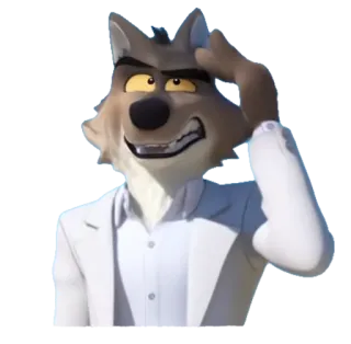 🤔 Mr. Wolf The Bad Guys Плохие парни, Мистер Волк, Волк, Фильм, Персонаж, Мультфильм telegram sticker