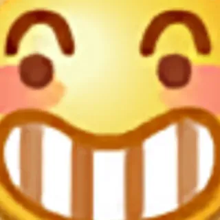😬 emoji, smile, happy, face telegram sticker