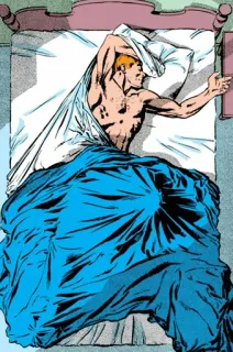 🕶 man, bed, sleep, bedroom, male telegram sticker