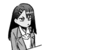 ◾️ Nagatoro Don't Toy with Me, Miss Nagatoro Anime, Manga, Nagatoro, genervt, Schuluniform, Charakter telegram sticker