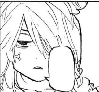 🎴 Anime, Manga, Disegno, Monocromatico, Volto, Espressione telegram sticker