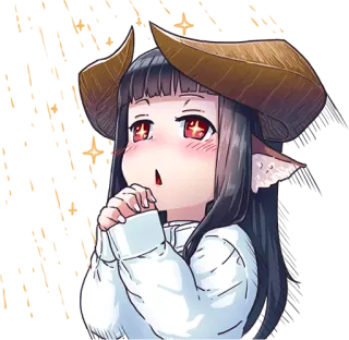 🤩 Ragazza anime, Mucca, Corna, Carino, Manga telegram sticker