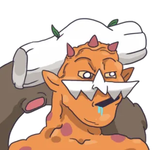 🤤 monster, iblis, kartun, makhluk, fantasi telegram sticker