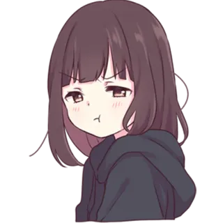 😠 Anime, Gadis, Lucu, Manga, Chibi, Kartun telegram sticker