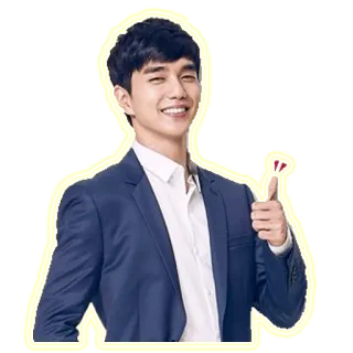 👍 man, thumbs up, suit, positive, approval telegram sticker