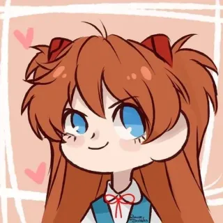 ❤️ Asuka Langley Soryu Neon Genesis Evangelion Anime, Gadis, Asuka, Evangelion, Imut telegram sticker