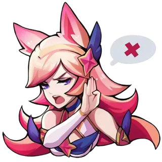 😠 karakter, perempuan, tidak, ketidaksetujuan, berhenti, gestur tangan telegram sticker