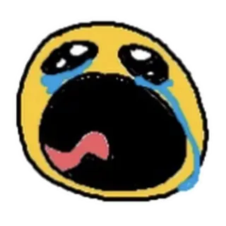 😭 emoji, crying, sad, upset, distressed telegram sticker