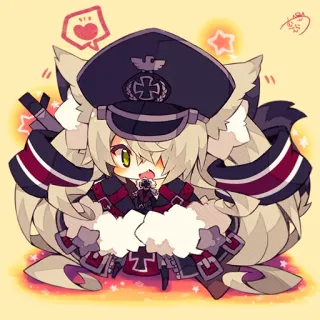 ❤️ Anime, Militer, Gadis, Seragam, Lucu, Sejarah telegram sticker