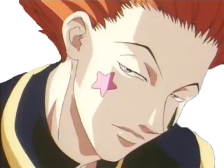 😐 Hisoka Hunter x Hunter Hisoka, Hunter x Hunter, anime, manga, clown, star, face telegram sticker