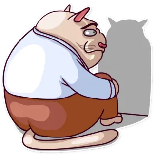 ☹️ kucing, sedih, kesepian, binatang, kartun whatsapp sticker