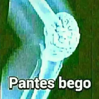 🤡 Pantes bego колено, скелет, смешной telegram sticker