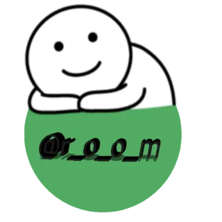 🙂 @r_o_o_m cartoon, character, social media, username whatsapp sticker