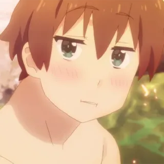 🛡 Kazuma Satou Konosuba 动漫, 脸红, 表情, 搞笑, 可爱 telegram sticker