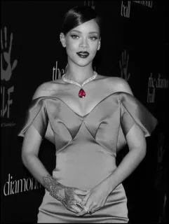 🥀 Rihanna Rihanna, cantora, celebridade, Diamonds Ball, vestido vermelho, moda telegram sticker