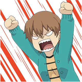 😡 animé, en colère, criant, exaspéré, dessin animé, contrarié, agacé telegram sticker