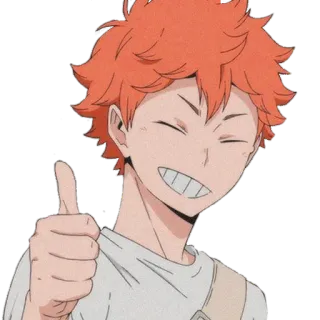 👍 Hinata Shoyo Haikyuu!! Anime, Daumen hoch, Haikyuu, Shonen, Hinata, Volleyball whatsapp sticker