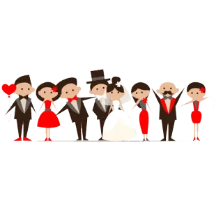 👥 свадьба, праздник, любовь, романтика, мультфильм whatsapp sticker