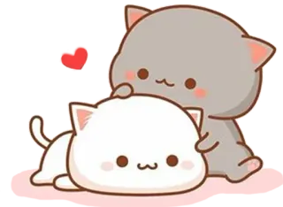 🥰 chat, chaton, mignon, kawaii, sticker, animaux whatsapp sticker