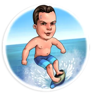 🏄 selancar, laut, pantai, olahraga air, musim panas, liburan telegram sticker