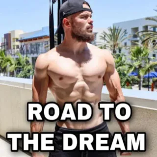 ❤️ ROAD TO THE DREAM fitness, bodybuilding, motivation, dream, gym, workout telegram sticker