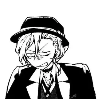 🐈 Chuuya Nakahara Bungo Stray Dogs Anime, Manga, Chuya Nakahara, Bungo Stray Dogs, Hut, Wütend telegram sticker
