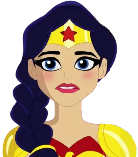 😧 Wonder Woman DC Super Hero Girls wonder woman, dc super hero girls, cartoon, superhero, woman telegram sticker
