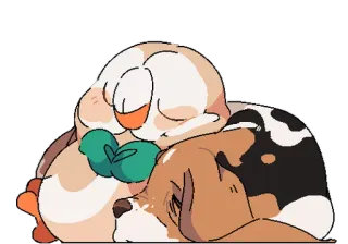 🐕 chien, hibou, mignon, endormi, animaux, kawaii telegram sticker