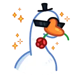 😎 Gans, cool, Brille, Kirsche, Vogel, Cartoon, Tier, lustig telegram sticker