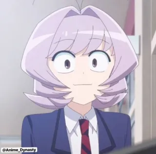 ☺️ Komi Shouko Komi Can't Communicate @Anime_Dynasty Anime, Manga, Komi Can't Communicate, Komi Shouko, Schooluniform, Schattig, Paars haar telegram sticker