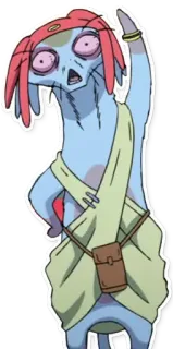 🏋 sticker, alieno, cartone animato, personaggio telegram sticker