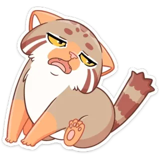 😫 chat, animal, dessin animé, autocollant, drôle, mignon telegram sticker