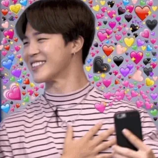 🍪 Jimin kpop, hearts, jimin, bts, love, smile, cute whatsapp sticker