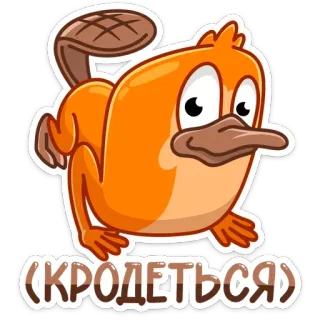 🐁 КРОДЕТЬСЯ bóbr, kreskówka, zwierzę, naklejka telegram sticker