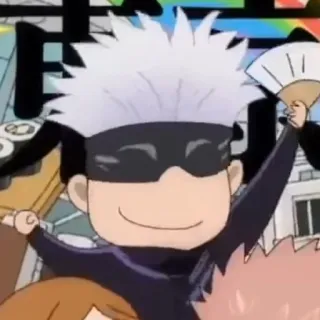 🛑 Gojo Satoru Jujutsu Kaisen Аниме, Манга, Годжо Сатору, Магическая битва, Чиби, Фан whatsapp sticker