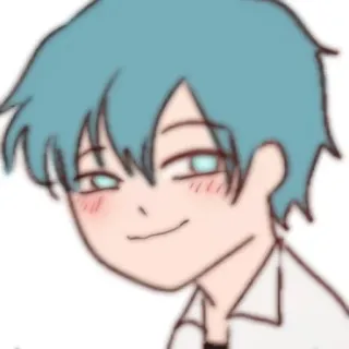 🎧 garoto anime, fofo, arrogante, desenho animado, personagem whatsapp sticker