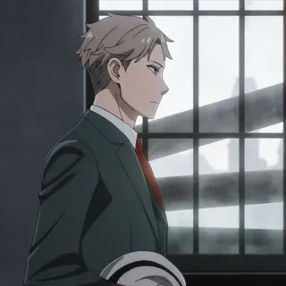 😕 Loid Forger Spy x Family anime, spy, man, suit, Loid Forger telegram sticker
