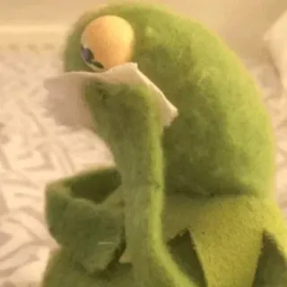 🐸 Kermit kermit, frog, sad, cry, muppets, meme, emotional telegram sticker