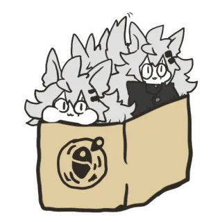 📦 cat, anime, sticker, cute, animal, cartoon telegram sticker