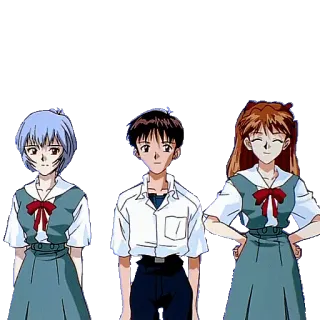 👥 Rei Ayanami Neon Genesis Evangelion Anime, Rei Ayanami, Neon Genesis Evangelion, Cartoon, Charaktere, Schuluniformen telegram sticker