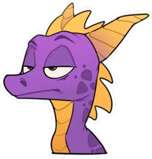 😑 Spyro Spyro, drago, videogioco, drago viola, cartone animato whatsapp sticker