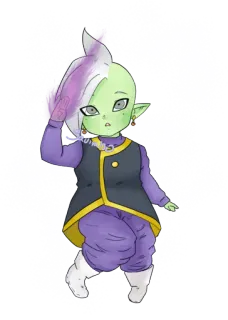 😧 Zamasu Dragon Ball Super zamasu, dragon ball super, anime, dibujos animados, lindo, chibi telegram sticker