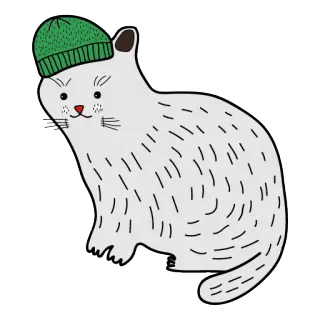 😺 mèo, mèo con, động vật, thú cưng, mũ, dễ thương, hoạt hình, nhãn dán telegram sticker