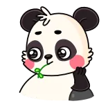 😏 Panda, Tier, Niedlich, Sticker, Cartoon, Kawaii whatsapp sticker