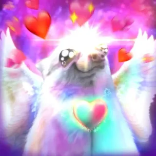 💞 angel, heart, love, cute, bird, sparkly telegram sticker