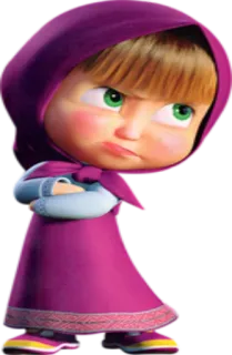 😠 Masha Masha and the Bear kartun, Masha dan Beruang, perempuan, Masha, marah, acara anak-anak telegram sticker